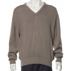 Hogan tan v neck sweater size large